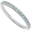 Vagmine Jewel Anello A Fascia Eternità In Argento Sterling Con Pietra Preziosa Acquamarina Naturale Di Forma Rotonda In Argento Sterling 925 Size Us-4