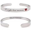 ALMENDRA Bracciale mamma da donna in acciaio rigido personalizzato idea regalo festa della mamma compleanno cuore incisione figlia figlio braccialetto personalizzabile ti voglio bene tvb figli