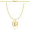 ZELYA Collana d'oro con croce/medaglione - catena a maglia panzer placcata oro 925/585 14K per ragazze e ragazzi - 45-60 cm collana per comunione con croce, collana per bambini per comunione e
