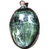 RVBLRDSE natural stone pendant Ciondolo di cristallo serafinite verde naturale Seraphinite pietra di cristallo for donna uomo 23x16x8mm perline argento ovale gioielli con pietre preziose AAAAA