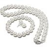 DAISHIAO Collana di Perle coltivate d'Acqua Dolce Set 925 Orecchini in Argento Bracciale Gioielli da Donna