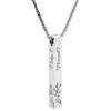 INBLUE Collana con Barra Personalizzata, Pendente Rettangolare in Acciaio Inossidabile con Incisione Personalizzata Placcato Oro 18 Carati, Regalo di Fascino per Damigelle d'Onore (Stile 2 & Argento)