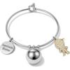 amorili Chiama Angeli Bracciale Donna con Ciondolo Bimbo - Personalizzabile con Nome - Regalo Gravidanza, Mamma in Attesa, Neonato - Argento - Gioiello Premaman - bcc2747