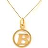 oro COLLANA CON CIONDOLO LETTERA GIALLO 18 KT RICHIEDI LA TUA INIZIALE