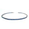 Gioielleria Bucci BRACCIALE TENNIS IN ORO BIANCO 18KT ZIRCONI BLU - Oro bianco