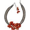 Sicilia Bedda - Bracciale in Corallo Grezzo e Zirconi - Argento - Realizzato a Mano