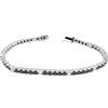 Cavaliere Gioielli Bracciale Tennis in Argento 925 Pietre Bianche e Nere Luminose Donna Uomo 3 mm Varie lunghezze 4 Griffe (18)