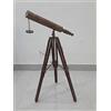 Nautical Replica Hub Telescopio da lavoro con treppiede in legno fatto a mano