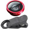 Generic Kit Obiettivi per Telefono - grandangolare 0,4X Clipser | Accessorio Fotografico HD Rimovibile per Smartphone con Alta Trasmissione Della Luce, Zoom Esterno per Tablet