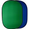 DynaSun RE2010 Chromakey Fondale Background Pieghevole Doubleface Professionale con Borsa da Trasporto, 150x200cm, Blu/Verde