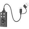 Sunydog Adattatore Stereo Esterno USB, Controllo Volume, Surround 7.1, Tasto Interruttore Microfono, Voce, Compatibile per XP OS X, Pl