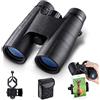 Generic Binocolo 10X42 per adulti con nuovo adattatore per smartphone, binocolo leggero con rivestimento HD FMC per birdwatching, telescopio monoculare da campeggio