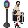 NEWESGOGO Photo Booth compatibile con iPad Tablet 10,2-13 Selfie Station Shell Stand Protable iPad Photo Booth Machine con custodia da volo per feste e matrimoni (nero, macchina per fototesse)