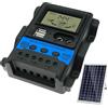 Genérico Regolatore di carica della batteria solare - Regolatore di tensione 12 V 24 V con schermo LCD, caricatore del pannello solare con porta USB da 30 A | per la casa RV Marine Ship Yacht Workshop all'aria