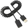 Goshyda Cavo a Spirale HDMI, Interfaccia Multimediale HD Cavo Adattatore Maschio-femmina 2K 4K 60HZ Cavo a Molla per Display HD per TV HD Computer Notebook Proiettore, 1,8 M