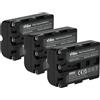 vhbw 3x batteria compatibile con Sony Alpha A300X, A350K, A350H, A500L, A350X, A300K, A200W, A350, A300, A500 fotocamera (1200mAh, 7,2V, Li-Ion)