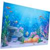 HEMOTON Sfondo Fotografico Oceanico in Vinile Leggero per Riprese | Scena Sottomarina Alghe e Creature Marine, Uso in Camera da Letto e Shooting Fotografici