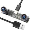 ALPCAM Modulo fotocamera USB con otturatore globale 1200P senza distorsione Doppia lente ad alta velocità 120 fps UVC PC Webcam sincronizzazione 3D Stereo VR Lightburn Camera per la registrazione di