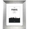Hama Cornice portafoto in plastica Paris (cornice 30 cm x 40 cm, bordi 20 mm x 15 mm, per foto di dimensioni 20 cm x 28 cm, vetro reflex, polistirene (PS), con gancio) argento