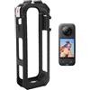 Sxhlseller Gabbia per Fotocamera Magnetica per 360 X5, Telaio per PC a Rilascio Rapido con Doppio Supporto per la Scarpa Fredda, Custodia Pronta per il Viaggio Leggera per L'accesso a