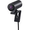 Dell Webcam Dell UltraSharp HDR 4K con copertura privacy, videocamera HD USB per computer con sensore CMOS Sony STARVIS 4K, sensore IR, sensore di prossimità, nero - alluminio anodizzato - per Windows