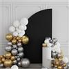 Mateju Copertura per Fondale ad Arco di Nozze in Spandex Tinta Unita Copertura Arco 2-faccia per Decorazione Cerimonia Festa Compleanno Banchetto (cornice non Incluso) (2.5ft (77x77cm),Nero)