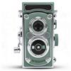 Dpofirs Mini Fotocamera Digitale Vintage, Stile TLR Portatile retrò Punta e Scatta Videocamera Compatta da 2,7K FHD Videocamera con Messa a Fuoco Automatica da 24MP (GREEN)