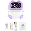 Sharainn Fotocamera a Stampa Istantanea per Bambini, Fotocamera Digitale 1080P per Bambini, Lettore MP3 Integrato, Giochi, Zoom Digitale 10x, Istantanea per Selfie da 48 MP per (PURPLE)