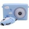 ASHATA Carta Fotocamera Digitale Carina per Bambini, Focus Automatico a Doppia Fotocamera HD 1080p Focus Automatico, Zoom Digitale 8x, Filtro Music Adesivo LED LED LED LED, per Ragazzi (BLUE)