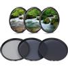 VBESTLIFE Set di Filtri ND, Rivestimento Multistrato HD, Anti Sovraesposizione, Graffi di Luce Diffusa, Filtri ND2 ND4 ND8 con Custodia per Accessori di Ripresa (77 mm)