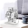 HEEPDD Cornice Portafoto Girevole in Metallo, 6x4 Pollici, Struttura Robusta, Rotazione a 360 Gradi, Perfetta per l'home Office, lo Studio di Nozze, l'arredamento della Famiglia