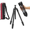 Manfrotto Befree GT PRO - Treppiedi da viaggio in fibra di carbonio a 4 sezioni, colore: nero opaco