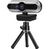 LEIYTFE Computer Webcam Con Microfono, Fotocamera HD 2K Con Treppiede 360 ° Di Rotazione, Autofocus, Cancellazione Del Rumore Camera USB Per L'apprendimento Video Conferenza(Type B)