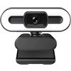 BJdfgE Webcam portatile Full HD 1080P 2K 4K for PC, webcam automatica, streaming live flessibile con microfono, trasmissione in diretta luce(2K)