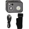 Ewxdghy Supporto da testa per action cam con luce LED, telecamera indossabile HD 1080P, angolo regolabile di 45° per registrazione a mani libere, lampada frontale per visione notturna per