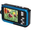 RASTKY Fotocamera Digitale Impermeabile da 48 MP 2,7 K, Fotocamera Subacquea da 10 Piedi, Doppio Schermo da 3 Pollici, 650 MAh, Scheda TF da 128 GB, Selfie Subacqueo per Vacanze di (BLUE)
