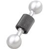 FHGSPQWM Staffa doppia per moto da 17 mm con adattatore a vite da 1/4 di pollice Supporto per manubrio in alluminio per accessori per telefono e fotocamera Staffa per videocamera di azione in alluminio
