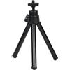 Generic Mini treppiede flessibile a 2 sezioni, supporto telescopico flessibile in lega di alluminio da tavolo (nero)