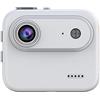 Accarugty Action Camera 4K Y360 con schermo flip e supporto sul petto per riprese in prima persona in corsa, nuoto, motociclismo e parkour (bianco 32G)