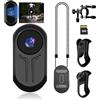 HSKAH Videocamera da pollice, mini videocamera indossabile da 1080P, registrazione POV a mani libere, videocamera sportiva portatile per ciclismo, vlogging moto, 32 GB, nera