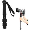 Plyisty Monopode in Lega di Alluminio a 6 Sezioni con Design Ad Alta Resistenza, Carico Massimo da 155 Cm 5 Kg, Compatibile con DSLR, Memoria da 31 Cm, Diametro del Tubo da 32 Mm