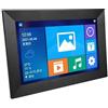 SPORTARC 10 1 Vphoto Cloud Photo Frame con cornice in legno, 32 GB di memoria, IPS Touch Screen (nero)