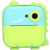 Aumotop Fotocamera Digitale per Bambini Fotocamera a Stampa Istantanea HD da 24 MP da 2,4 Pollici con Funzioni AI Intelligenti, Supporto App per Bambini 3 a 14 Anni (Verde+Blu)