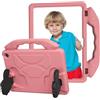 Horett Tablet EVA Custodia Protettiva Cover Girevole Maniglia Pieghevole Antiurto Lavabile Ritagli Precisi per HD10 2021 2023 (Rosa pesca)