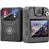 Giwnhvx Mini Macchina Fotografica della Polizia 4K Videoregistratore Digitale Videocamera IR Visione Notturna Fotocamera Corporale Sport Clip Posteriore WiFi