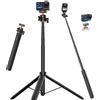 VRIG Select VRIG - Treppiede per selfie Osmo Action 5Pro, 2 in 1, manico estensibile con sgancio rapido magnetico e testa a sfera a 360°, compatibile con DJI Osmo Action 5Pro/4/3, OSMO 360 per registrazione video