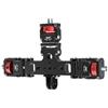 Qcbuegof Supporto regolabile triplo supporto in alluminio 1/4 pollici per Action Camera Phone LED Tripod Live Stream Selfie Stick Professionale Fotografia Equipaggiamento Stand Stand