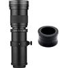 Andoer Fotocamera MF Obiettivo zoom super teleobiettivo 16 420-800mm T2 Mount con anello adattatore M-mount Sostituzione filettatura 1/4 per fotocamere Canon M M2 M3 M5 M6 Mark II M10 M50 M100 M200
