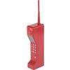 QWUUYEC Telefono Cellulare Retro Mattoncino, Ornamento in Ferro Vintage, 241g - Design Unico, Decorazione per Casa e Set Fotografico, Regalo Creativo (Rossa)