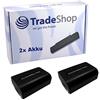 Trade-Shop 2 X Fotocamera ad alte prestazioni Li-Ion batteria per Sony DCR-HC-33E DCR-HC 24E DCR-HC 41 DCR-HC-44E DCR-HC 43E DCR-HC 52 DSC-HX ghp-200 V DSC-HX ghp-200 V a-330y a 330L A 380L a-UX 380y HDR 9E